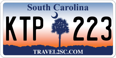 SC license plate KTP223