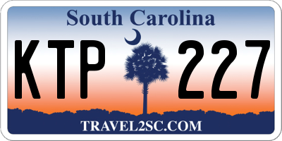 SC license plate KTP227