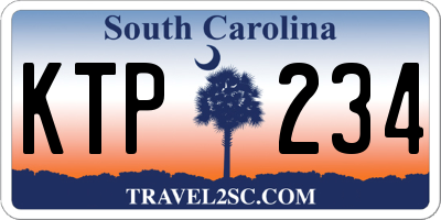 SC license plate KTP234