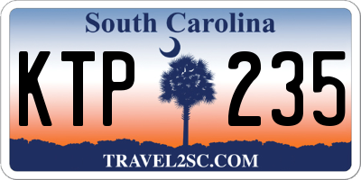 SC license plate KTP235