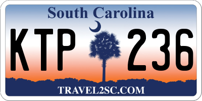 SC license plate KTP236