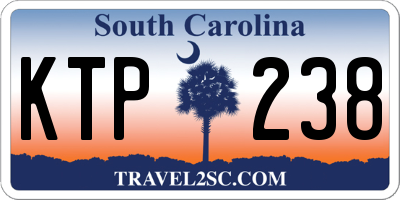 SC license plate KTP238