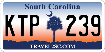 SC license plate KTP239