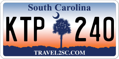 SC license plate KTP240