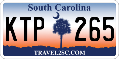 SC license plate KTP265