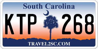 SC license plate KTP268