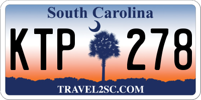 SC license plate KTP278