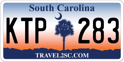 SC license plate KTP283