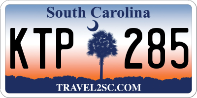 SC license plate KTP285