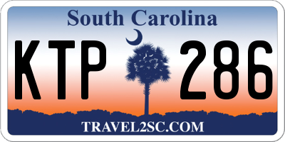 SC license plate KTP286