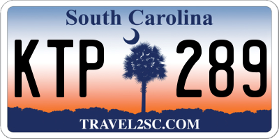 SC license plate KTP289