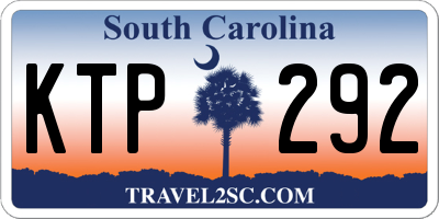 SC license plate KTP292