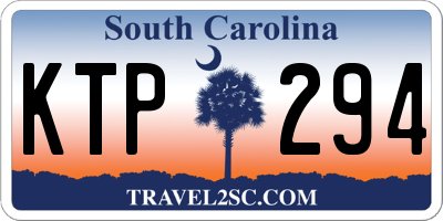 SC license plate KTP294