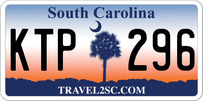 SC license plate KTP296