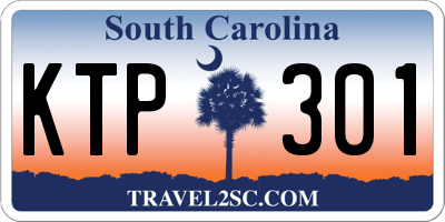 SC license plate KTP301