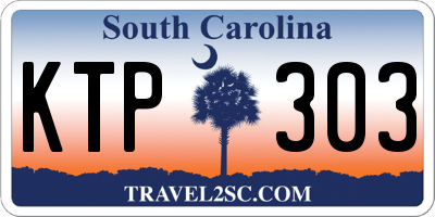 SC license plate KTP303