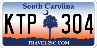 SC license plate KTP304