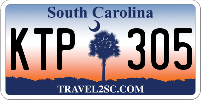 SC license plate KTP305
