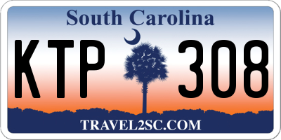 SC license plate KTP308