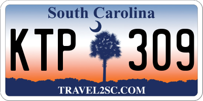 SC license plate KTP309