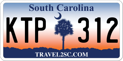 SC license plate KTP312