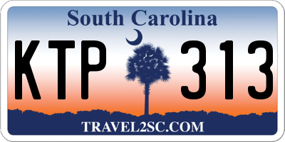 SC license plate KTP313