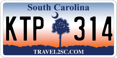 SC license plate KTP314