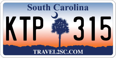 SC license plate KTP315