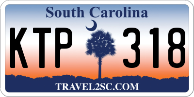 SC license plate KTP318