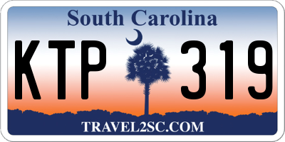 SC license plate KTP319