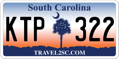 SC license plate KTP322