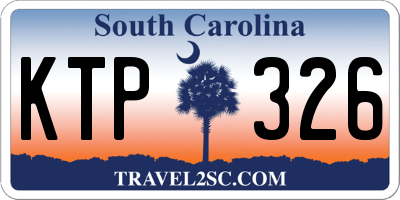 SC license plate KTP326