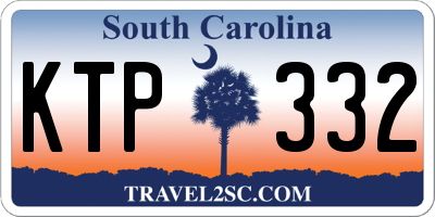 SC license plate KTP332
