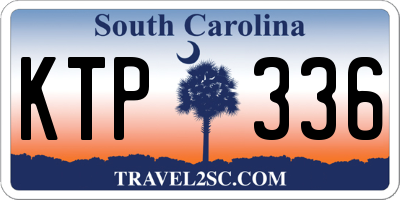 SC license plate KTP336