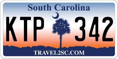 SC license plate KTP342