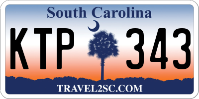 SC license plate KTP343