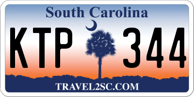 SC license plate KTP344