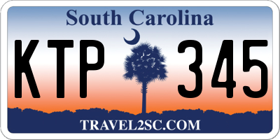SC license plate KTP345