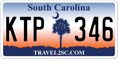 SC license plate KTP346