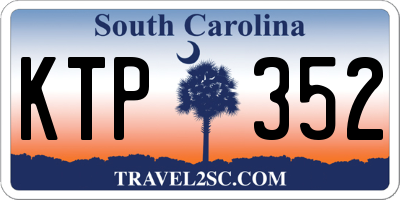 SC license plate KTP352
