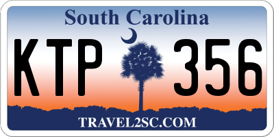 SC license plate KTP356