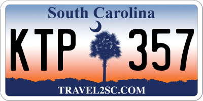 SC license plate KTP357