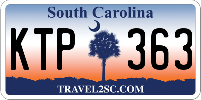 SC license plate KTP363