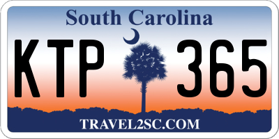SC license plate KTP365