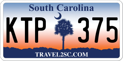 SC license plate KTP375