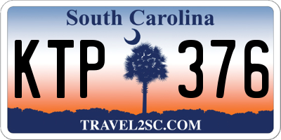 SC license plate KTP376