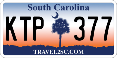 SC license plate KTP377
