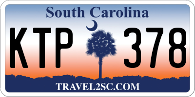 SC license plate KTP378