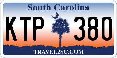 SC license plate KTP380