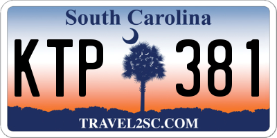 SC license plate KTP381